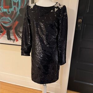 Small Miss T Trina Turk Black sequence dress